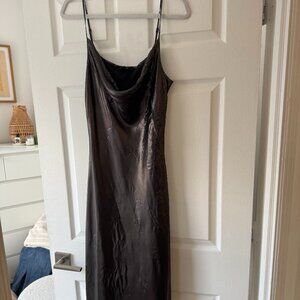 AllSaints Hadley Metallic Satin Slipdress size 10